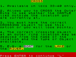 Rescue (ZX Spectrum) screenshot: Many rivers to cross