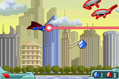 Superman Returns: Fortress of Solitude (Game Boy Advance) screenshot: Using heat vision.