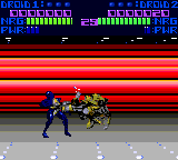 Rise of the Robots (Game Gear) screenshot: Fighting a yellow guy