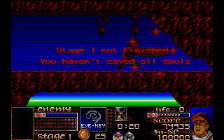 Risky Woods (Atari ST) screenshot: I failed to complete the level.