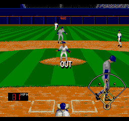 ESPN Baseball Tonight (SEGA CD) screenshot: He's out!