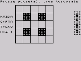 Algebraf: Krzyżówka Liczbowa (ZX Spectrum) screenshot: Drawing