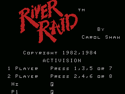 River Raid (MSX) screenshot: Title screen