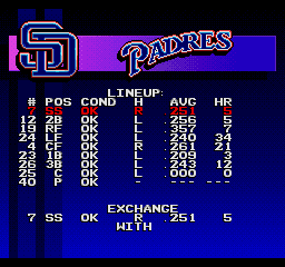 ESPN Baseball Tonight (SEGA CD) screenshot: The team
