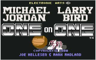 Jordan vs Bird: One on One (Commodore 64) screenshot: Title screen