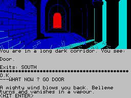 Robin of Sherwood: The Touchstones of Rhiannon (ZX Spectrum) screenshot: Good film, not as good as This Is Spinal Tap though