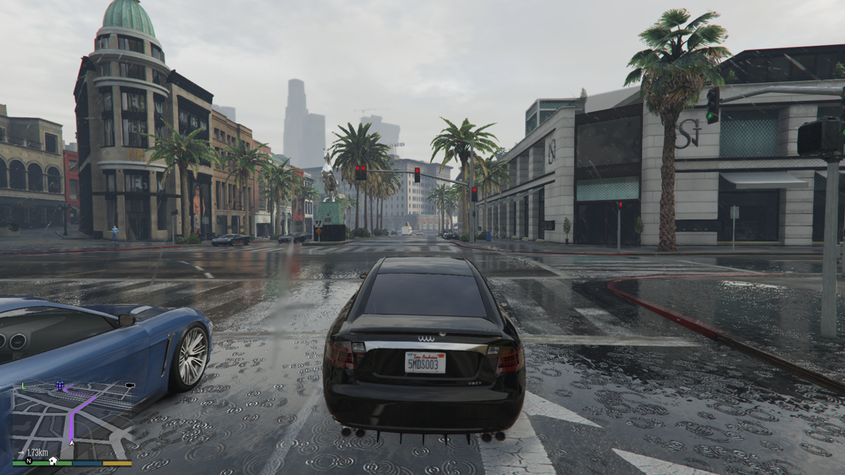 Grand Theft Auto V (Windows) screenshot: Weather effects