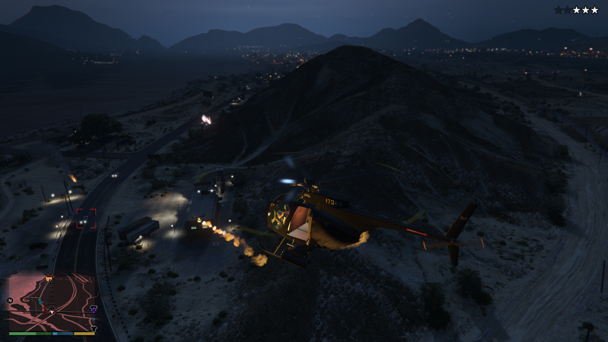 Grand Theft Auto V (Windows) screenshot: I've got attack chopper