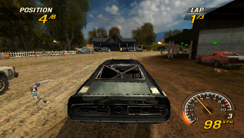FlatOut: Head On (PSP) screenshot: The game looks really good.