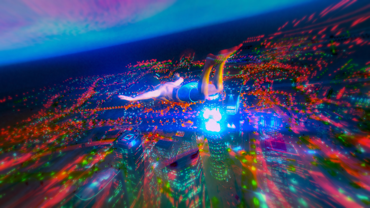 Grand Theft Auto V (Windows) screenshot: There are some psychedelic moments