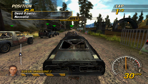 FlatOut: Head On (PSP) screenshot: Starting the race.