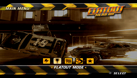 FlatOut: Head On (PSP) screenshot: Main Menu