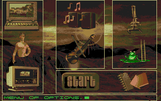 Robinson's Requiem (Atari ST) screenshot: Main menu