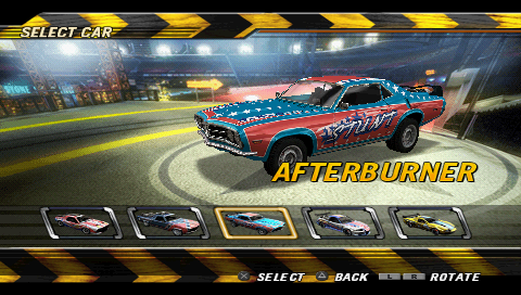 FlatOut: Head On (PSP) screenshot: And a stunt car.