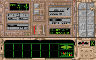 Robinson's Requiem (Atari ST) screenshot: Status