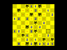 Dendrology (ZX Spectrum) screenshot: Selecting spot