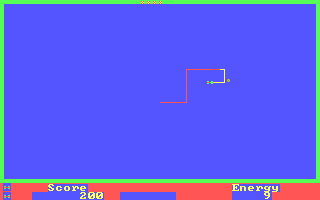 Laser Cycle (DOS) screenshot: Creating an energy barrier