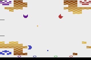 Medieval Mayhem (Atari 2600) screenshot: I have been destroyed.