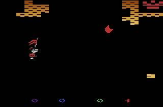 Medieval Mayhem (Atari 2600) screenshot: In the end, the red warlord won.