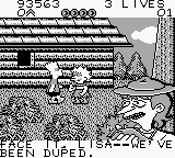 Bart Simpson's Escape from Camp Deadly (Game Boy) screenshot: We gotta get out of here!