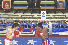 Rocky (Game Boy Advance) screenshot: Rocky I Vs Apollo Creed in the Heavyweight Championship fight