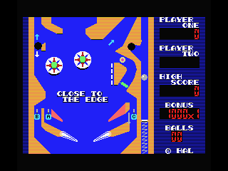 Rollerball (MSX) screenshot: Shoot the ball with enough power!