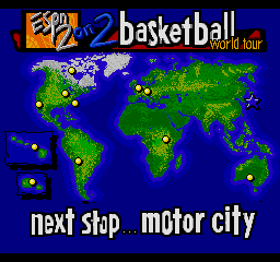 ESPN NBA Hangtime '95 (SEGA CD) screenshot: The world map