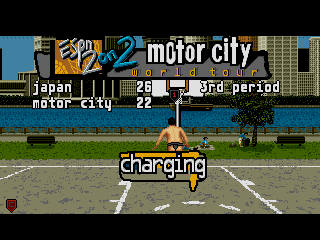 ESPN NBA Hangtime '95 (SEGA CD) screenshot: Charging!