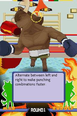 Animal Boxing (Nintendo DS) screenshot: Tutorial