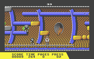 Round the Bend! (Atari ST) screenshot: Watch the water as you plan a course across the ledges