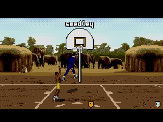 ESPN NBA Hangtime '95 (SEGA CD) screenshot: Game on!