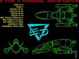 R-Type (ZX Spectrum) screenshot: Your ship specs