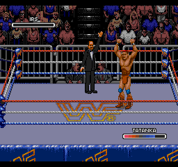 WWF Rage in the Cage (SEGA CD) screenshot: Tatanka won