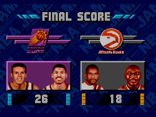 NBA Jam (SEGA CD) screenshot: Final score