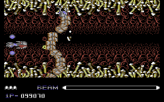 R-Type (Commodore 64) screenshot: Stage 5: The Den