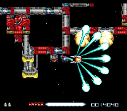 R-Type III: The Third Lightning (SNES) screenshot: Hyper Wave Cannon: Initial Discharge