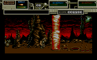 Rubicon (Atari ST) screenshot: Watch the craters