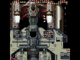 Raiden II (Windows) screenshot: Boss 7. Escaping.