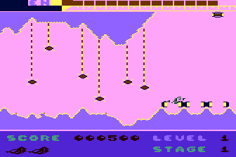 Warlok (Atari 8-bit) screenshot: Crashed!