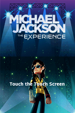 Michael Jackson: The Experience (Nintendo DS) screenshot: Title screen.