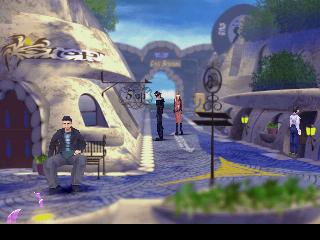 Final Fantasy VIII (PlayStation) screenshot: Lovely pre-rendered backgrounds ooze style and atmosphere
