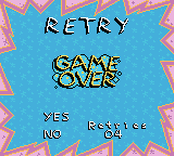 Rugrats: Time Travelers (Game Boy Color) screenshot: I died but didn't retry. Game over.