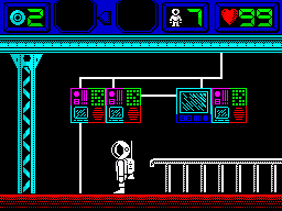 Heritage (ZX Spectrum) screenshot: Lab part of the base