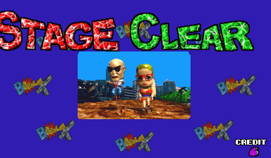 Burglar X (Arcade) screenshot: Stage 1 Clear
