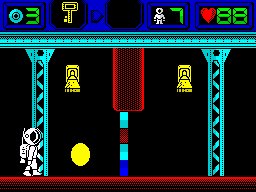 Heritage (ZX Spectrum) screenshot: Bouncing ball