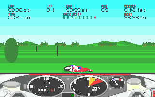 RVF Honda (Atari ST) screenshot: Crashed