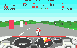 RVF Honda (Atari ST) screenshot: Fastest Lap
