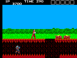 Rygar (SEGA Master System) screenshot: Two levels of danger