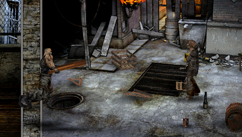 Unbound Saga (PSP) screenshot: Passing from one screen to another.