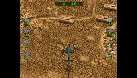 Soviet Strike (PSP) screenshot: Level 3 is in the desert